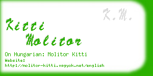 kitti molitor business card